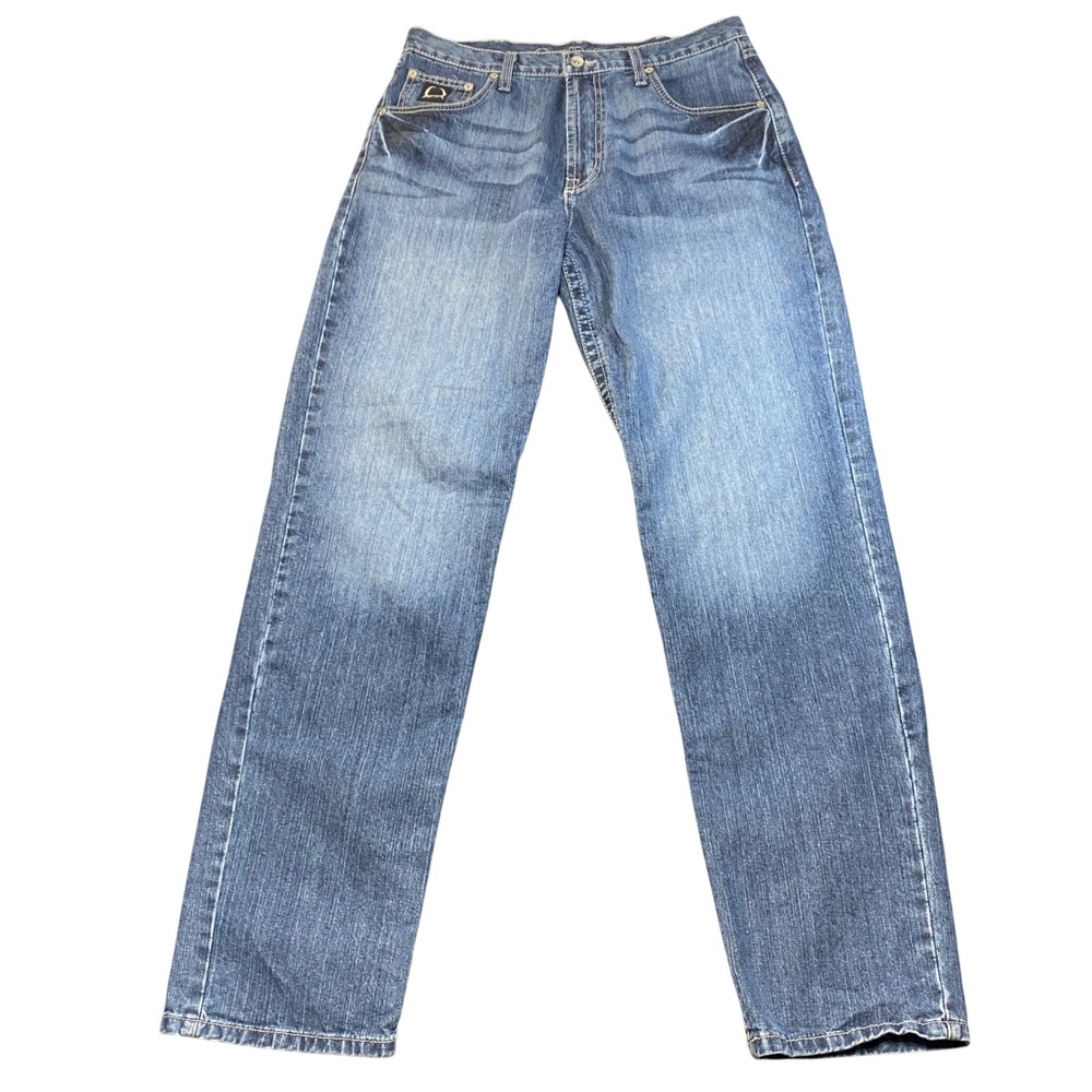 Cinch Black Label Mens Relaxed Straight Leg Jeans Blue 34x36